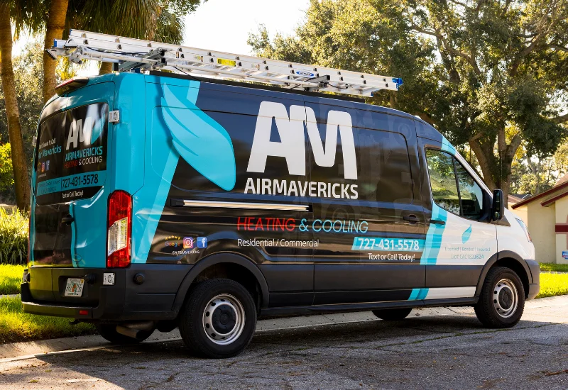 a truck of air conditioning company that symbolize ac installation in Belleair, FL