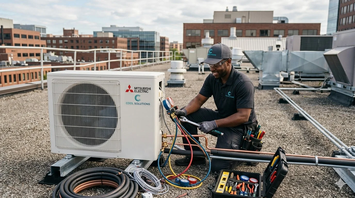 hvac technician equiped for ac repair